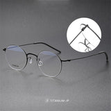 Denmark Titanium Screwless Korea Glasses Frames Optical Ultra-light Business Round Prescription Diopter Titanium Eyeglasses Men