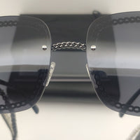 Sale Rimless Gold Chain Brand Shades Sunglasses For Women Metal Girl Party Retro Sunglasses Aesthetic Rimless Trendy Sun Glasses
