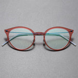 Men's Glasses Frame 6548 Denmark Titanium No Screw Korea Glasses Frames Optical Ultra-light Business Round Frame Glasses