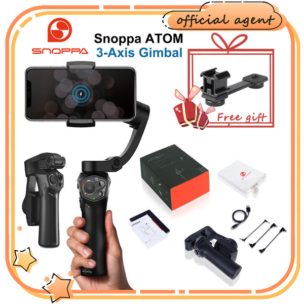 E-electronic XINPU Snoppa atom 3-Axis Handheld Gimbal Foldable Pocket-Sized Stabilizer for iPhone X huawei p30 Gopro hero 7 PK smooth 4