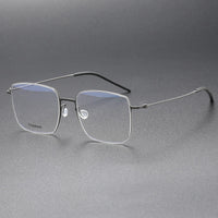 Handmade High Quality 5511 Denmark Titanium No Screw Korea Glasses Frames Optical Ultra-light Business Square Men Glasses Frame