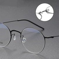 Denmark Titanium Screwless Korea Glasses Frames Optical Ultra-light Business Round Prescription Diopter Titanium Eyeglasses Men