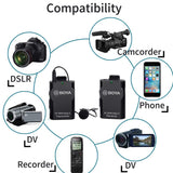 E-electronic XINPU Boya BY-WM4 Pro K1/K2/K3/K5 Dual Channel 2.4G Wireless Studio Condenser Microphone Lavalier Interview Mic for DRLR Cameras