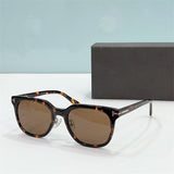 Tom For Retro Men's Sunglasses Luxury Brand TF802-K Rectangular Shades for Men Original Acetate Man Glasses Sunglasses Female