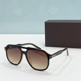 Tom For Vip Luxury Brands Polit Double Bridge FT0753 Sunglasses  Famous Brand Luxury Designer Retro Men Sunglasses