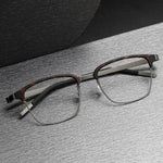 Denmark Titanium No Screw Korea Glasses Frames Optical Ultra-light Business Round Prescription Diopter 9835 Eyeglasses Men