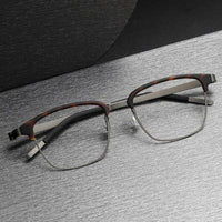 Denmark Titanium No Screw Korea Glasses Frames Optical Ultra-light Business Round Prescription Diopter 9835 Eyeglasses Men