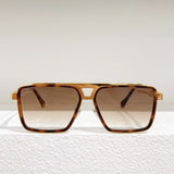 Men's Alloy Square Sunglasses Large Sunglasses UV Protection Black Sunglasses Brand Designer Z1585U