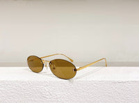 2023 Fashion women's sunglasses Oval sunglasses Titanium alloy brand designer UV400