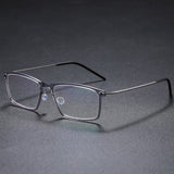 High Quality 6544 Denmark Titanium No Screw Glasses Frames Optical Ultra-light Business Square Glasses Frames To Put Crystals