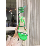 S-shoe R.e.n.e C.a.o.v.i.l.l.a Womens Chunky Block Low Mid Heel Lace Up Strappy Sandal Faux Suede Shoes
