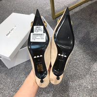 S-shoe Balenciaga Womens High Heel Pumps Pointed Ankle Buckle Stilettos Dress Shoes