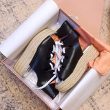 S-shoe MIU MIU Women High Shoes Adjustable Buckle Open Toe Wedges Shoes Summer Fashion Sandals