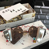 S-sunglasses Heart shaped fashion sunglassesMale and female for W.A.N.G.D.E.R.L.A.N.D 2018 sunglasses