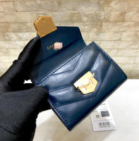 A-accessories NO.81223 11-9cm Women's Short Leather Card Holder Purse Zipper Buckle Elegant Clutch Wallet