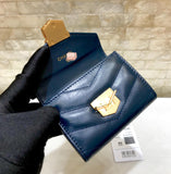 A-accessories NO.81223 11-9cm Women's Short Leather Card Holder Purse Zipper Buckle Elegant Clutch Wallet