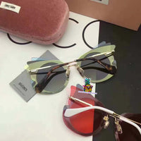 S-sunglasses MIU MIU Frameless Overlapping piece Gradient Fashion sunglasses for SMU02S