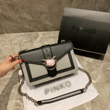 M-Handbag P.i.n.k.o 27-17cm Chain Shoulder Swallows Bag Messager Genuine Leather Cross-body Handbags