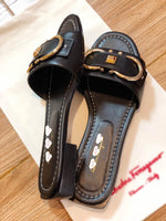 S-shoe S.a.l.v.a.t..o.r.e F.e.r.r.a.g.a.m.o Women's Wide Width Slide Sandals Slip On Flat Cross Strap Casual Summer Shoes