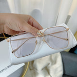 S-sunglasses 2021 Monster Glasses For Reme With White Round Case Women Square Metal Sunglasses Men Retro Small Square Sun Glasses Female Glasses Frame Shades Eyeglass
