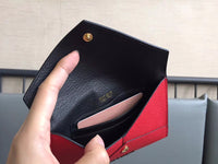 A-accessories MIU MIU NO.5MF001 15.5X10.5cm Envelope Style Leather Case Front Pocket Wallet Super Thin Fashion Card Holder With ID Card Slots