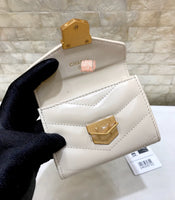 A-accessories NO.81223 11-9cm Women's Short Leather Card Holder Purse Zipper Buckle Elegant Clutch Wallet