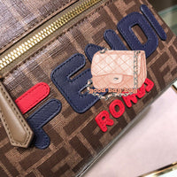 H-bag Fendi MINI BACKPACK Small multicolor canvas backpack 20cm