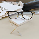 S-sunglasses 2021 Monster New Anti Blue Light Glasses For Booster With White Round Case Anti Radiation Eyeglass Anti-ultraviolet Anti Eyestrain Eyewear Fashionable Business Full-Frame Blue Light Blocking Glasses for Men