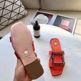S-shoe R.O.V Womens Flat Sandals Slides Open Toe Slip On Shoes for Summer