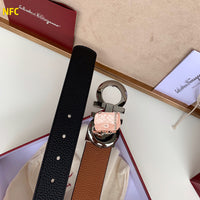A-accessories S.a.l.v.a.t.o.r.e F.e.r.r.a.g.a.m.o 3.5cm Men's Genuine Leather Dress Belt Handmade 100% Cow Leather Fashion & Classic Designs for Work Business and Casual