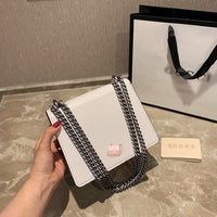 M-Handbag GUCCI 20cm Ladies Vintage Printing Wide Shoulder Strap Messenger Bag Small Square Bag