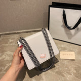 M-Handbag GUCCI 20cm Ladies Vintage Printing Wide Shoulder Strap Messenger Bag Small Square Bag