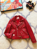 D-clothing Dior Riders Clothes Black/Red Leather Jacket Locomotive Suit