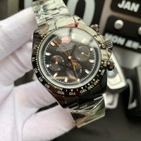 W-watch R.o.l.e.x Cosmograph Daytona Men's shock Quartz Watch with Stainless-Steel Strap Silver Size 41mm thickness 12mm