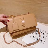 L-package 22-14-10cm Women Purse Clutch Small Crossbody Shoulder Bag with Chain Strap