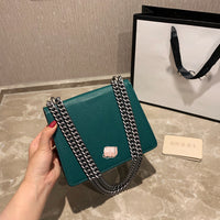 M-Handbag GUCCI 20cm Ladies Vintage Printing Wide Shoulder Strap Messenger Bag Small Square Bag