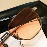 S-sunglasses G monster Unisex Eyeglasses Lens Titanium Frames For Tap Tap Optical Computer Double Bridge Design Eyewear Protection Radiation Protection Light Sunlight Blocking Frame Square Lens