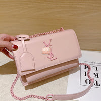 L-package 22-14-10cm Women Purse Clutch Small Crossbody Shoulder Bag with Chain Strap