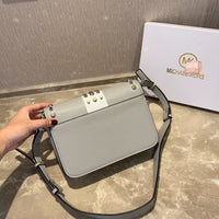 M-Handbag M.K 23-16cm Women Designer Rivet Shoulder Bag Ladies Top Handle Clutches Handbags Purse
