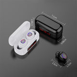 E-electronic V7 TWS Bluetooth 5.0 Headphones Earphone Wireless Headset With LED Digital Display Hot Discounted Sale Earbuds Wireless Bluetooth Earphones With Digital Display Battery Smart Charging Cabin Case