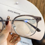 S-sunglasses 2021 Gentle Anti Radiation Glasses For Alio With White Round Case Retro Round Glasses Frame Anti Blue Light Eyeglasses Round Oversized Antiradition Replaceable Lens in Full Metal Frame Computer Eyewear for Women and Men