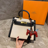 M-Handbag Hermès 28-23cm Womens Soft Leather Purses and Handbags Crossbody Bags Multifunctional Shoulder Bag Satchels for Women
