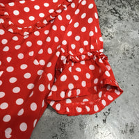 D-clothing Dior Dresses for Women V Neck Ruffle Polka Dot Loose Swing Casual Short T-Shirt Dress