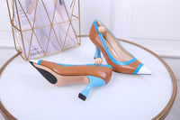 S-shoe Fendi Stiletto High Heel Shoes for Women Pointed Closed Toe Classic Slip On Dress Pumps