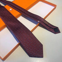 A-accessories Hermès Gingham Plaid Ties for Mens Polka Pin Dots Smooth Formal Patterned Suit Neckties