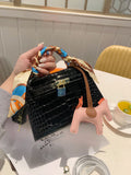 M-Handbag Hermès 20cm Women's Handbags Purses Small Tote Shoulder Bag Top Handle Satchel Bag for Work
