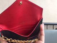 A-accessories MIU MIU NO.5MF001 15.5X10.5cm Envelope Style Leather Case Front Pocket Wallet Super Thin Fashion Card Holder With ID Card Slots