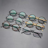 Retro Denmark Titanium No Screw Korea Glasses Frames Optical Ultra-light Business Round Prescription Diopter glasses for men