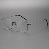 Hadnmade Men Square Glasses Frame 5535 Denmark Brand High Quality Titanium No Screw Glasses Frames Optical Ultra-light Business