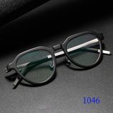 Round Glasses Light Luxury Men 1046 Denmark Titanium No Screw Korea Glasses Frames Optical Ultra-light Business Mens Glasses